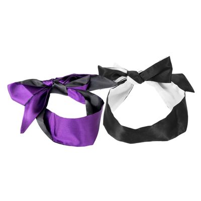 BEBEMOKO 2pcs Elegant Satin Eye Mask Sleep Mask for Women Boys and Girls Travel Hotel Adjustable Design Comfortable Portable