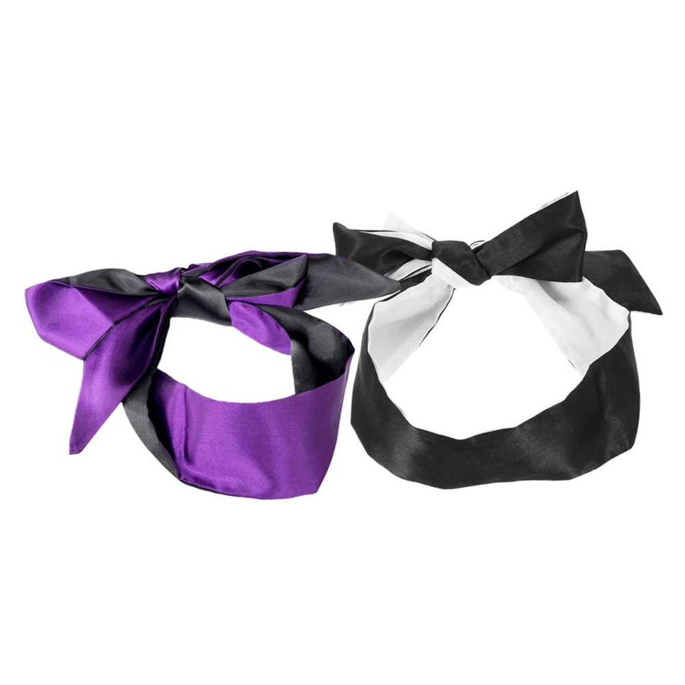 BEBEMOKO 2pcs Elegant Satin Eye Mask Sleep Mask for Women Boys and Girls Travel Hotel Adjustable Design Comfortable Portable