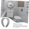 PERSELOSO Washable Adhesive Toilet Cover Cushion Set Flannel Toilet Mats for Seasons Soft Bathroom Cushions Easy to Clean Bathroom Essentials view 3