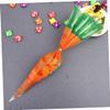 Ipetboom 150pcs Carrot Cone Shaped Treat Bags Plastic Candy Packaging for Parties for Cookies and Snacks Cute Design for Boys and Girls Treats Food- view 2