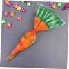 Ipetboom 150pcs Carrot Cone Shaped Treat Bags Plastic Candy Packaging for Parties for Cookies and Snacks Cute Design for Boys and Girls Treats Food- view 3