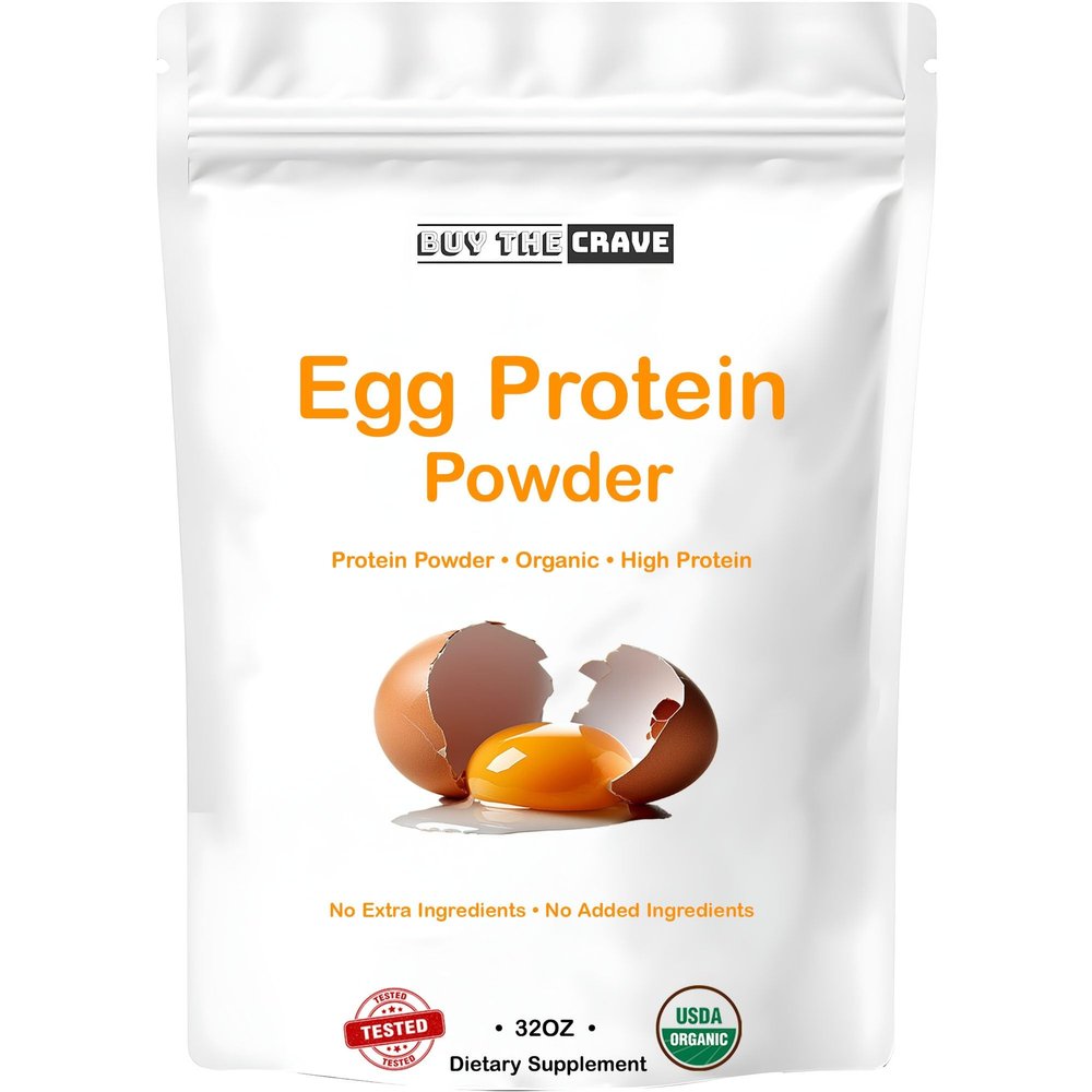 BUY THE CRAVE Egg Protein Powder, Egg White Powder, Soybean Powder Lactose Free Protein Powder - Unflavored & Dairy Free (32 OZ)