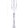 10.5 Inch Clear Salad Plastic Serving Fork Durable Disposable Utensil for Buffet, Salads, Catering, Parties, Events, BBQs & Food Service (6) view 1