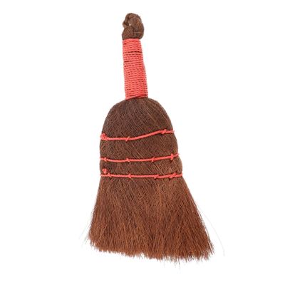 PERSELOSO Palm Fiber Desk Broom Compact Home Cleaning Tool for Efficient Dust Removal Desktop Cabinet and Countertop Lightweight Short Handle Design for and Storage