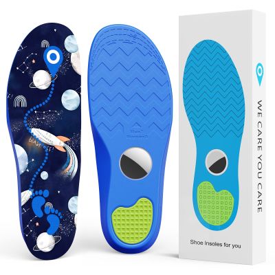 Hidden Holder Insole Compatible with AirTag, Tracking Device Insert Case for Kids Adults and Elderly, Secure Fit for Sneakers & Daily Shoes, Anti-Lost Tracker Soft Inserts for Shoes, Blue (235-250mm)