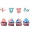 12Pcs Gender Reveal Cupcake Toppers,Cupcake Toppers Gender Reveal,4 Styles x 3 Set view 1