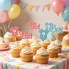 12Pcs Gender Reveal Cupcake Toppers,Cupcake Toppers Gender Reveal,4 Styles x 3 Set view 3