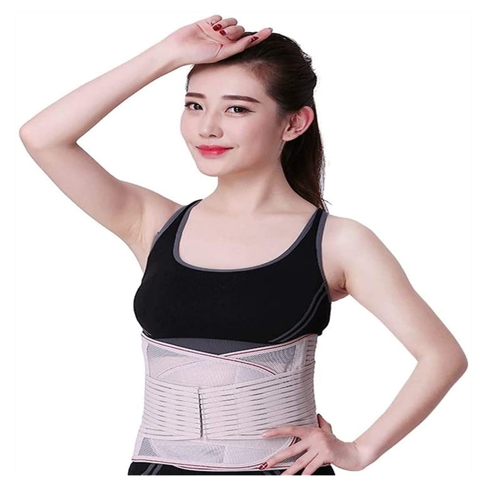 TXGJWRA Lumbar Support Belt,Elastic Lumbar Fitness,Sexy Slimming Waistband,Breathable Mesh Lumbar Support Belt,Can Be Worn in All Seasons,A-L 37.8