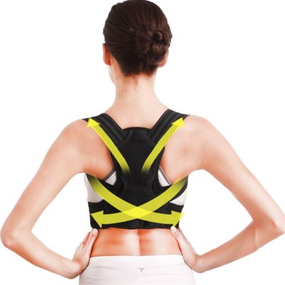 TXGJWRA Students Kids Hunchback Correction Spinal Correction Belt Back Support Brace Compression Shoulder Straightener Scoliosis Corrector,Black-M/Medium
