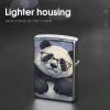 Panda with A Tilted Head Classic Lighter Case, Novelty Creativity Lighter Housing Vintage Cool Lighter Cover for Men Dad Husband Gift Collect view 4