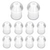 10 Pcs Soft Silicone Replacement Earplugs for Air Tube Earphones, White Silicone Ear Plugs Compatible with, HYT, Left or Right Wear view 4