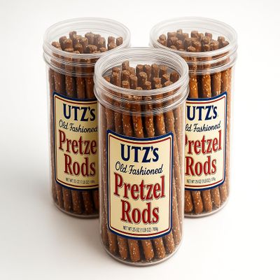 Old Fashioned Pretzel Rods, 25 oz Barrel, Pack of 3