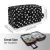 FKGKDF White Dot Pattern Print Travel Toiletry Organizer Bag, Large Capacity Storage For Cosmetics, Toiletries view 4