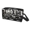 FKGKDF Barber Shop Monochrome Style Print Travel Toiletry Organizer Bag, Large Capacity Storage For Cosmetics, Toiletries view 2