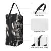 FKGKDF Barber Shop Monochrome Style Print Travel Toiletry Organizer Bag, Large Capacity Storage For Cosmetics, Toiletries view 3