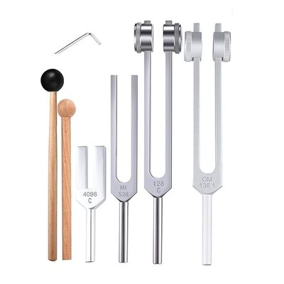 4Pcs Tuning Fork Set(128Hz 136.1Hz MI 528Hz 4096Hz) for Healing Chakra Sound Therapy Reliever Stress 500280845