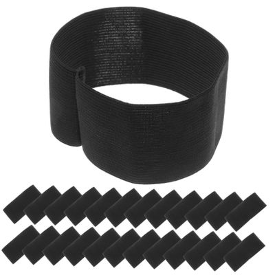 jojofuny 25pcs Elastic Black Memorial Arm Bands for Funeral Mourning Comfortable Armbands for Sports and Ceremonies Grief Support and Tribute Wear