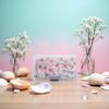 100 Edible Flower Cupcake Toppers - Sticky Rice Paper Decorative Cake Toppers for Wedding and Birthday Parties, Edible Cupcake Toppers Christmas Cake Topper Wedding Cake Birthday Party Food Decoration view 2