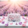 100 Edible Flower Cupcake Toppers - Sticky Rice Paper Decorative Cake Toppers for Wedding and Birthday Parties, Edible Cupcake Toppers Christmas Cake Topper Wedding Cake Birthday Party Food Decoration view 4