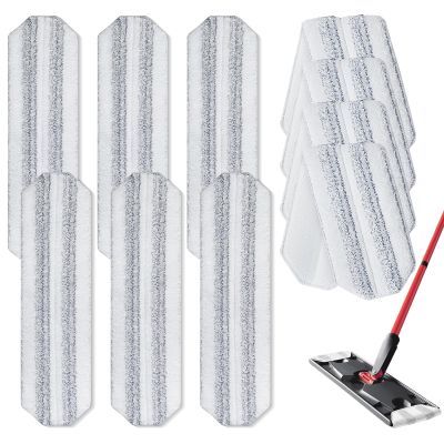 10 Pack H2prO Mop Pads,Compatible with O Cedar H2prO Flat Mop System Universal Mop Pads Mop Head Refills Washable Wet Mop,Replacment for Vileda H2prO Size Mops 15.94'' x 4.33''