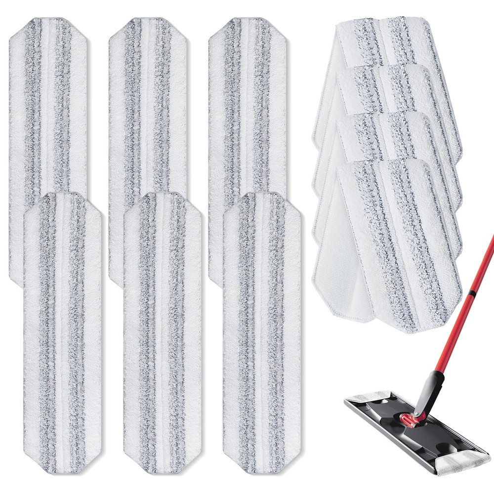 10 Pack H2prO Mop Pads,Compatible with O Cedar H2prO Flat Mop System Universal Mop Pads Mop Head Refills Washable Wet Mop,Replacment for Vileda H2prO Size Mops 15.94'' x 4.33''