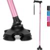 REHAND Walking Cane for Men & Women - Foldable, Adjustable, Lightweight, Self Standing Pivot Walking Cane, Soft Handle Grip, with Travel Bag, Walking Sticks for Seniors & Adults (Pink) view 1