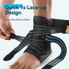 AGPTEK Ankle Brace for Women Men, Adjustable Lace-Up Ankle Support with Removable Splints for Sprained Ankle, Injury Recovery, Ankle Stabilizer Wrap for Basketball Volleyball Sports, Blue, L view 2