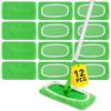12Pcs Reusable Microfiber Mop Pads Compatible with Sweeper Mops,Dry Sweeping Cloths & Wet Mopping Pads Refills,Washable Mop Pads for Floor Cleaning view 1