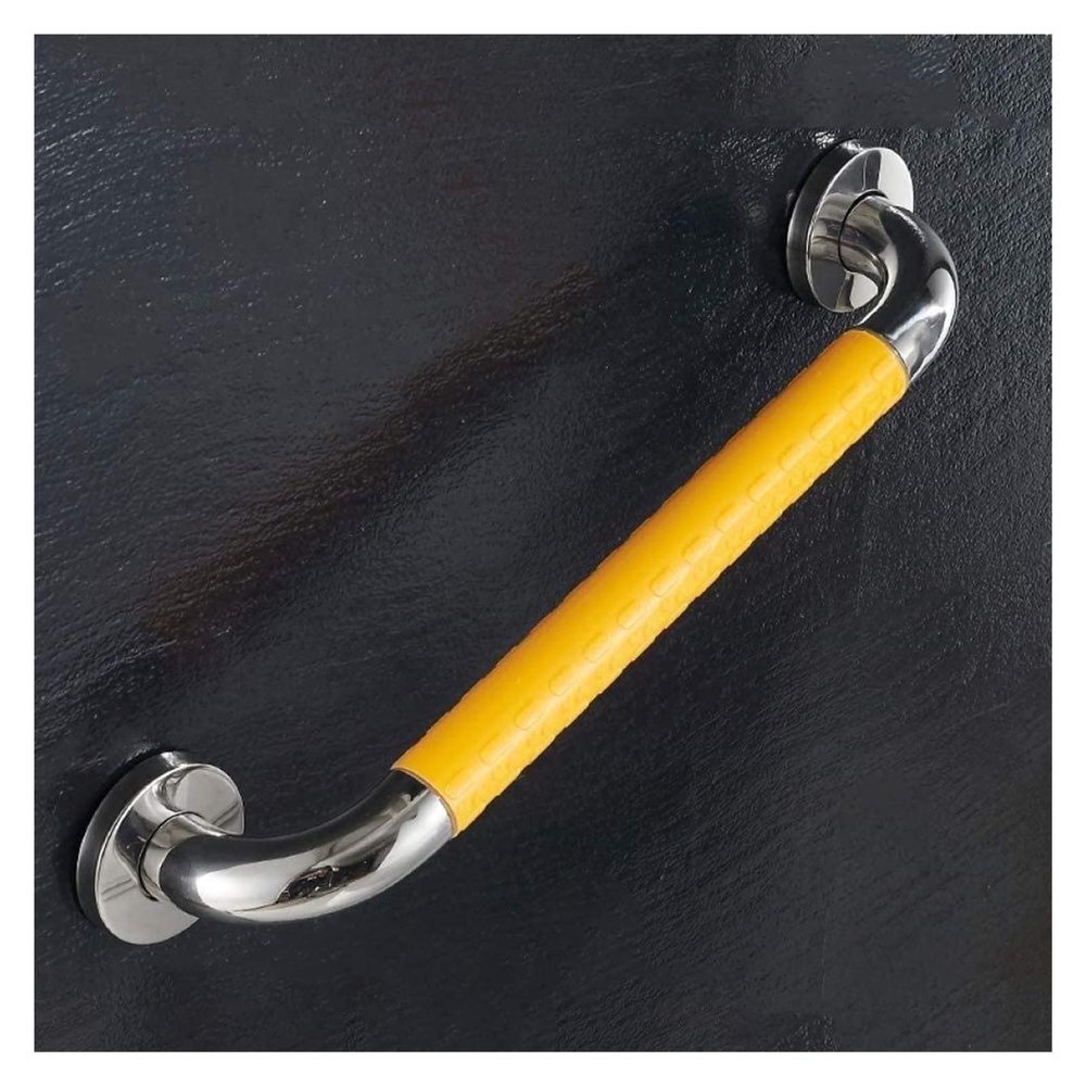 Grab Bars Handrail Grab Rails,Casing Safety Bathtub Anti-Slip Support Handrail, Polished Chrome Balance Straight Handle/White
