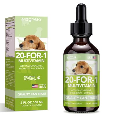 20-in-1 Liquid Supplement for Dogs & Cats - Enriched with Vitamins,Omegas, 2 FL.OZ