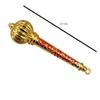 Brass Hanuman Ji Gada Jai Shree Ram Written for Keeping in Home Temple or Gifting to Hanuman ji Bajrang Bali Small Gada (Orange) view 2