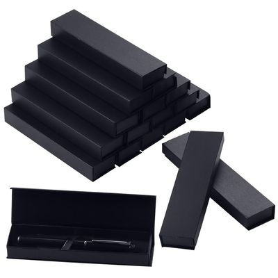 18-Pack Magnetic Closure Pen Gift Boxes, Black Kraft Paper Jewelry Case Set With Soft Inserts, Empty Packaging For Corporate And Personal Gifting