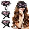 3 Pcs Blindfold Sleep Mask for Women, Lace Eye Mask Soft Breathable Blackout Sleeping Eye Covers for Women, Travel Sleep Satin Blind Folds view 1