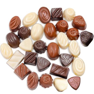 30-Piece Artificial Chocolate Display Set, Realistic Food Replicas In Dark, Milk & White Chocolate, Ideal For Photography, Window Displays, And Teaching Aids