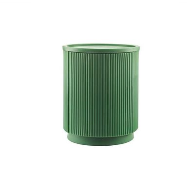 PE Materials Round Night Stand, Bedside Table with Storage, Modern and Simple Side Table, Small End Tables Living Room, Multi-Function Bedroom Decor(Green)