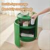 PE Materials Round Night Stand, Bedside Table with Storage, Modern and Simple Side Table, Small End Tables Living Room, Multi-Function Bedroom Decor(Green) view 4