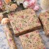 ZINTBIAL Kraft Floral Wrapping Paper Roll - Pink and Purple Floral Design, 17 Inches x 16.5 Feet, Gift Wrap for Wedding, Bridal Shower, Birthday, Mother's Day, Cut Lines on Back view 4