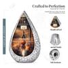 Remembrate Basketball Urn Urns for Human Ashes Adult Man - Large Brown Funeral Urn for Ashes for Women - Decorative Straight Drop Cremation Urn for Mom - Burial Urns for Adult Female - 10 Inch view 2