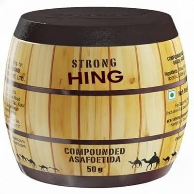Strong Asafoetida (Hing) Powder, Yellow, Compounded Perun, 50 gm, Natural, Aromatic, for Dal, Sabji, Cooking
