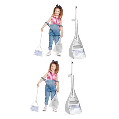 Alipis 2sets Compact Mini Broom and Dustpan for Easy Desktop Cleaning Lightweight Design for Kitchen Car and Small Spaces