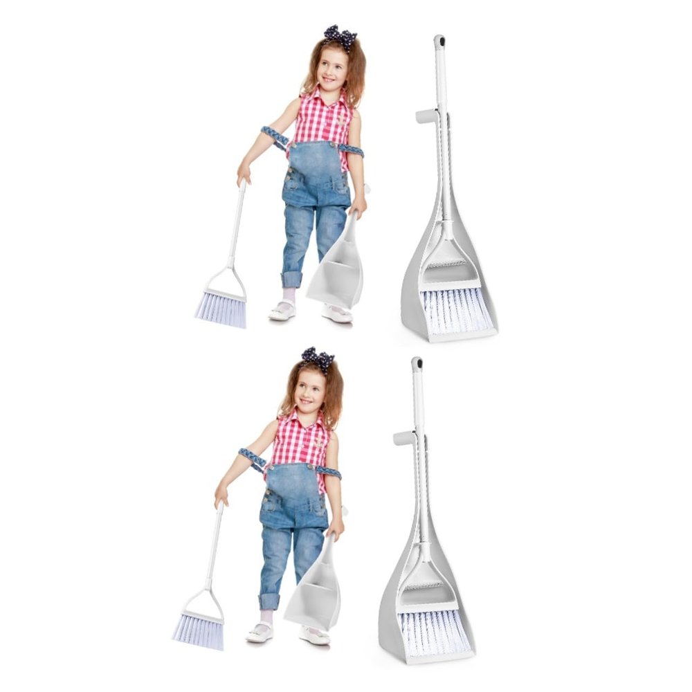 Alipis 2sets Compact Mini Broom and Dustpan for Easy Desktop Cleaning Lightweight Design for Kitchen Car and Small Spaces