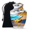 LEXFAY Car Funeral Urn for Adult Ashes Male - Cremation Urns for Human Remains - Memorial Urns for Female Ashes - Funeral Urn for Mom & Dad Ash - Large Size 10 Inch with Velvet Bag view 1