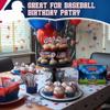 3D Baseball Lollipop Rings 20pk- Baseball Candy For Party Favors & Suckers view 3