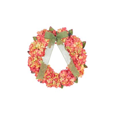 Autumn Color Door Hanging Hydrangea Garland Door Hanging Flower Decoration Garden Wind Wall Hanging(30cm)