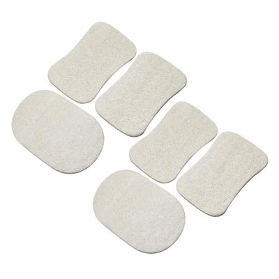 DINHEAROM 6pcs Natural Loofah Cleaning Brush for Kitchen Bathroom Non-Stick Scouring Pads for Dishes Pots and Pans Soft Flexible Scrubber for Effortless Grease Removal