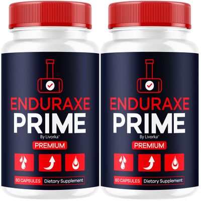 (2 Pack) Enduraxe Prime Pills - Official Enduraxe Prime Supplement Pills For Men, All Natural Support For Overall Health & Wellness, Original EnduraxePrime Capsules Reviews, 120 Capsules For 2 Months