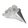 YOSADIER 50pcs White Ice Cream Cone Shape Paper Candy Boxes with Chiffon Ribbon Unique Wedding Favor Box for Chocolate Treats and Celebrations and Special Events view 1