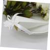 YOSADIER 50pcs White Ice Cream Cone Shape Paper Candy Boxes with Chiffon Ribbon Unique Wedding Favor Box for Chocolate Treats and Celebrations and Special Events view 2