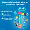 nutrazul Hydration Booster, Electrolytes Powder Sticks with Sodium, Potassium, Vitamin B6 & B12, No Artificial Sweeteners, Acai Berry, Lemon Lime & Passion Fruit Flavor, 30 Sticks, (Pack of 3 x 10) view 3