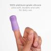 Ubbi Baby Silicone Finger Toothbrush with Storage Case, Food-Grade Platinum Silicone, Oral Care for Infants and Babies, 2 Pack, Smoothie Purple view 3